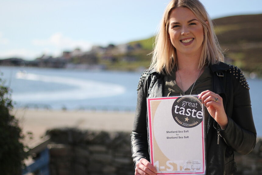 Laura Hughes of Shetland Sea Salt, which won a Great Taste Award star.